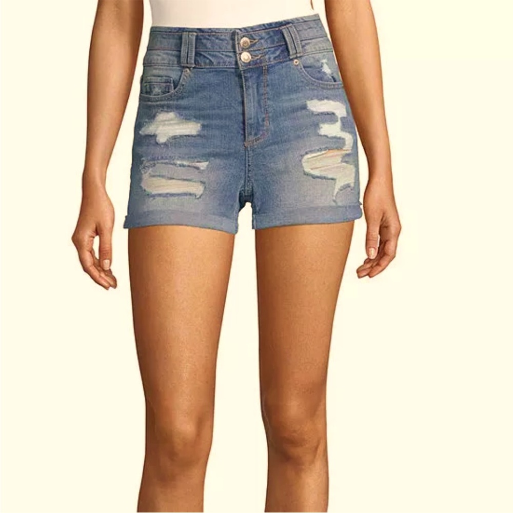 NWT Blue Spice Distressed Denim Shorts